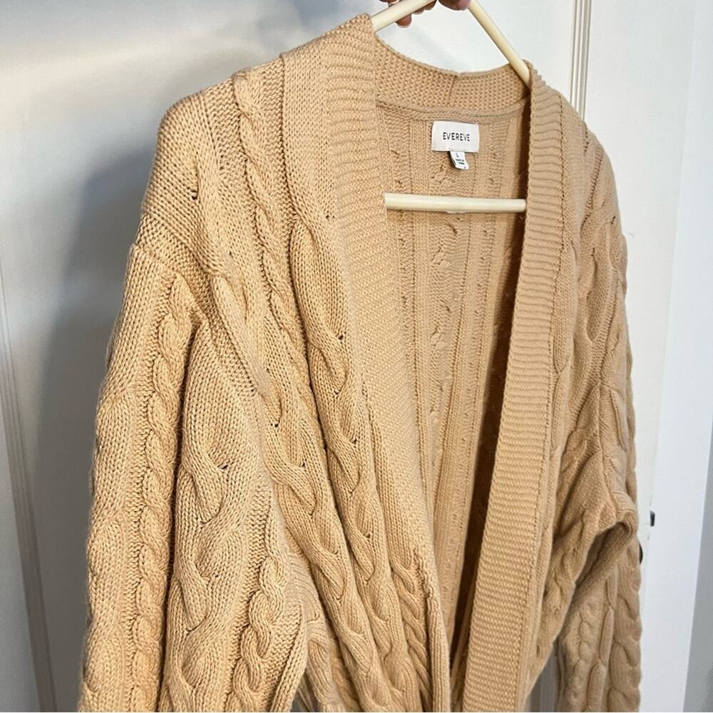 Evereve Cable Knit Cardigan‎ Sweater - Picture 3 of 12